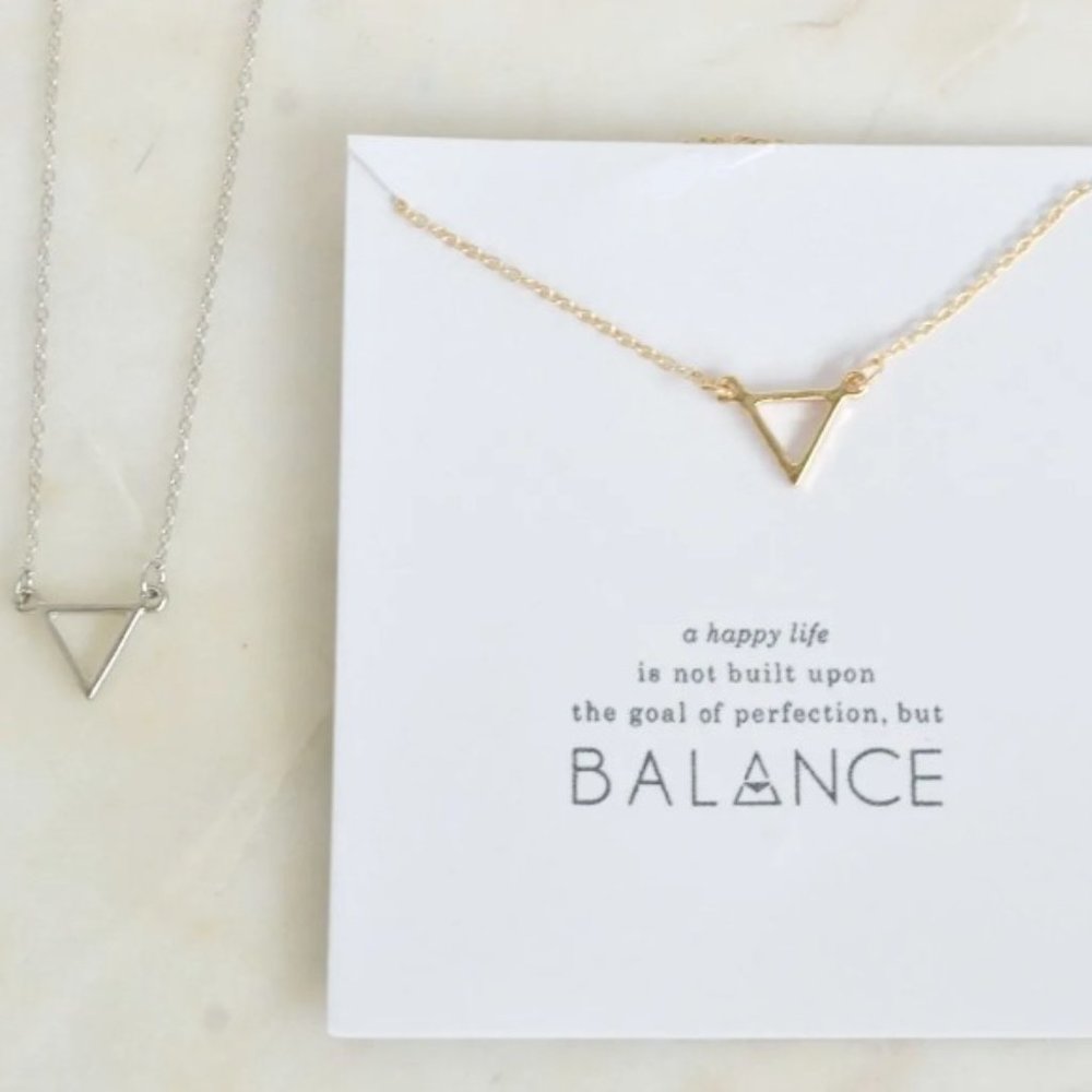 Personality necklace Balance silver